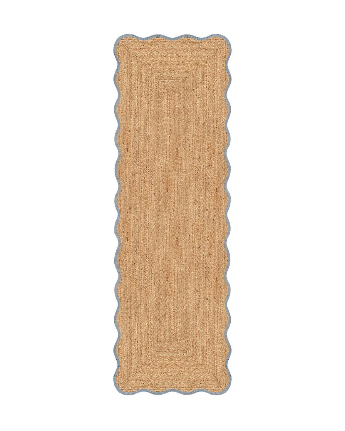 Scallop Jute Rug Misty Blue