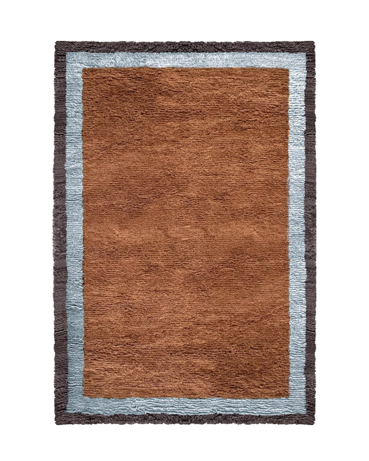 Shaggy Edge Wool Rug Amber