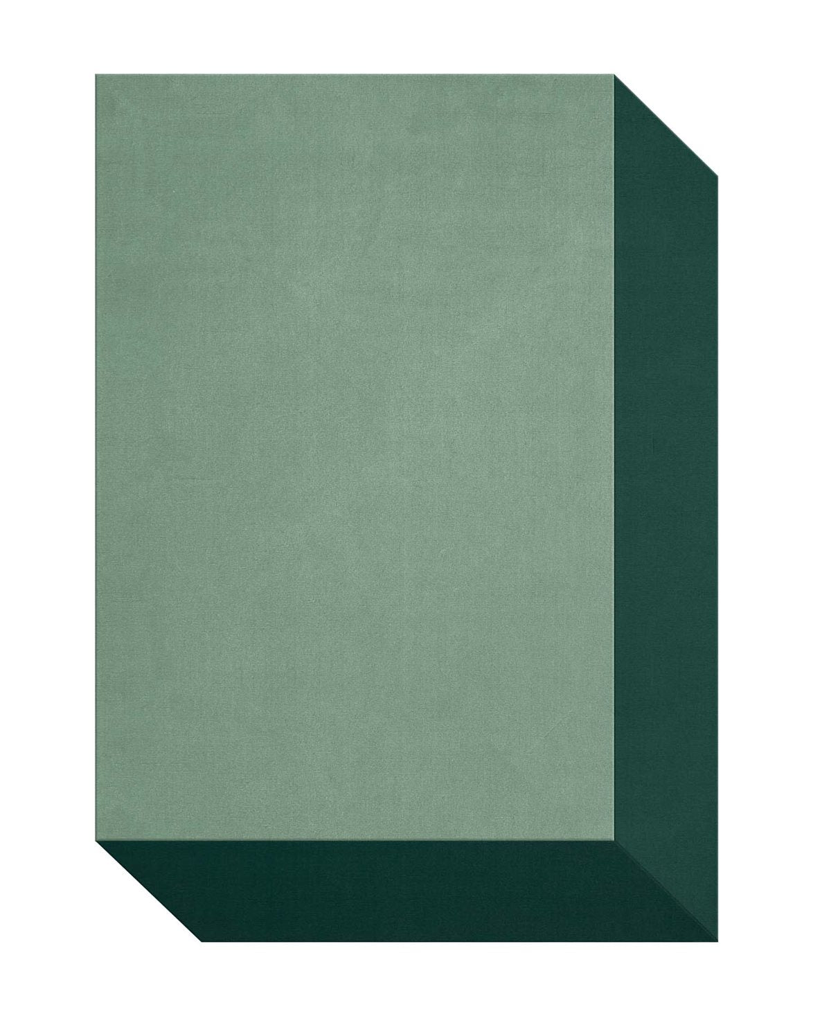 Teklan Box Wool Rug Greens