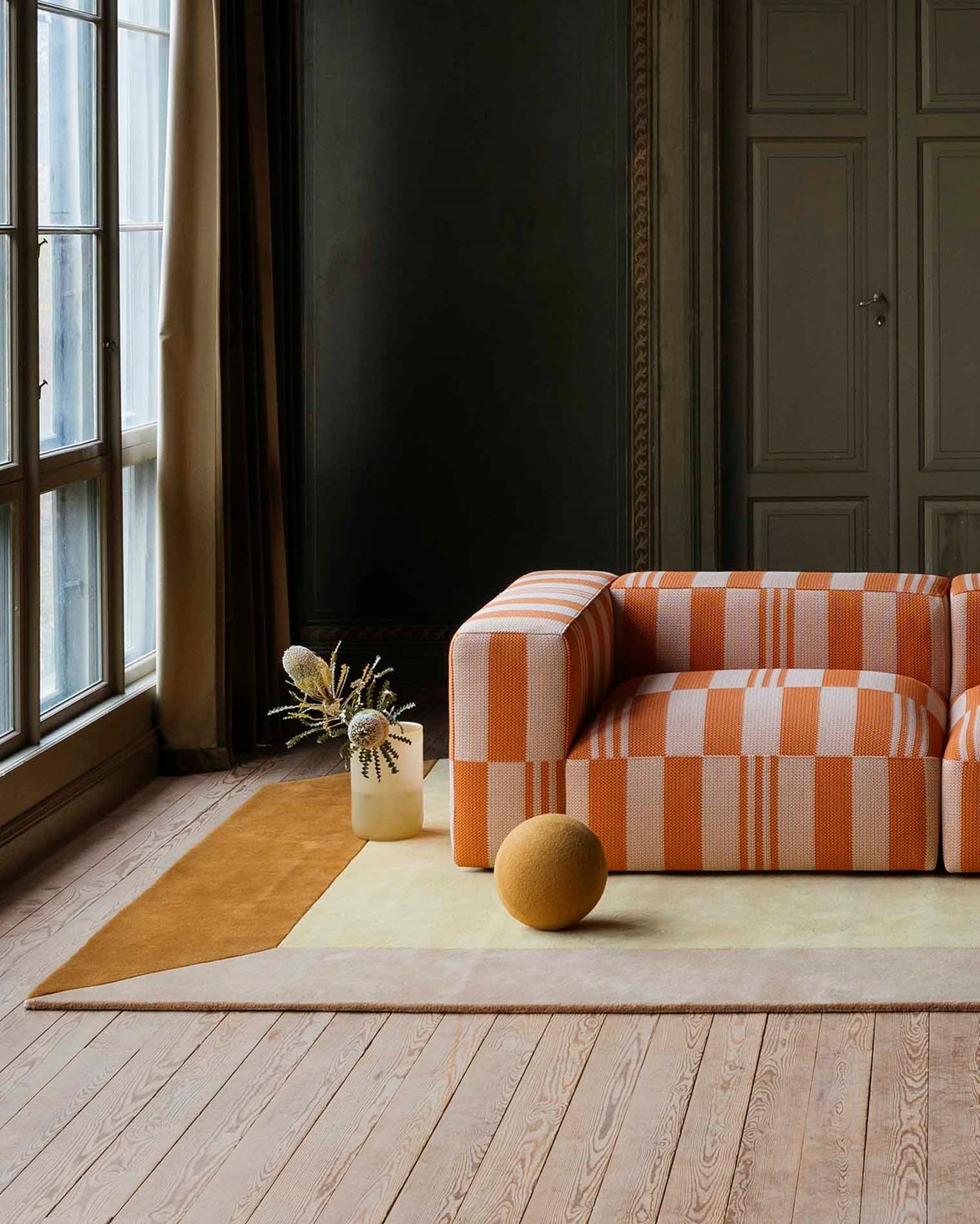 Teklan Box Wool Rug Yellows