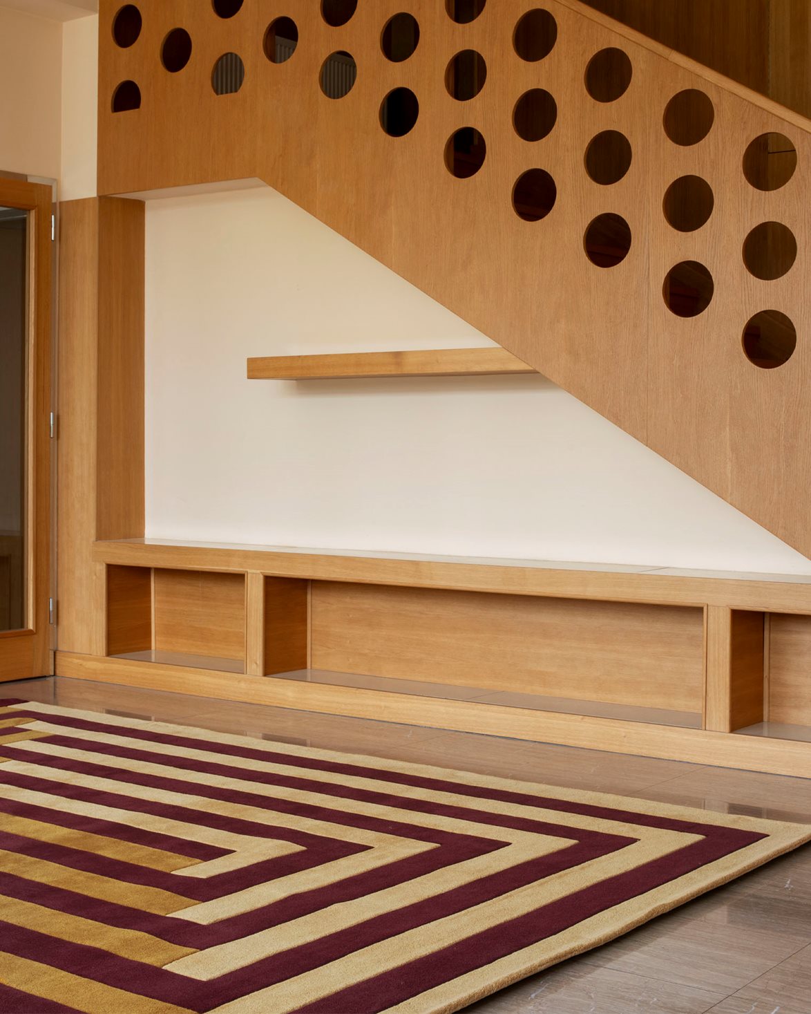 Teklan Labyrinth Rug Mulberry Sand