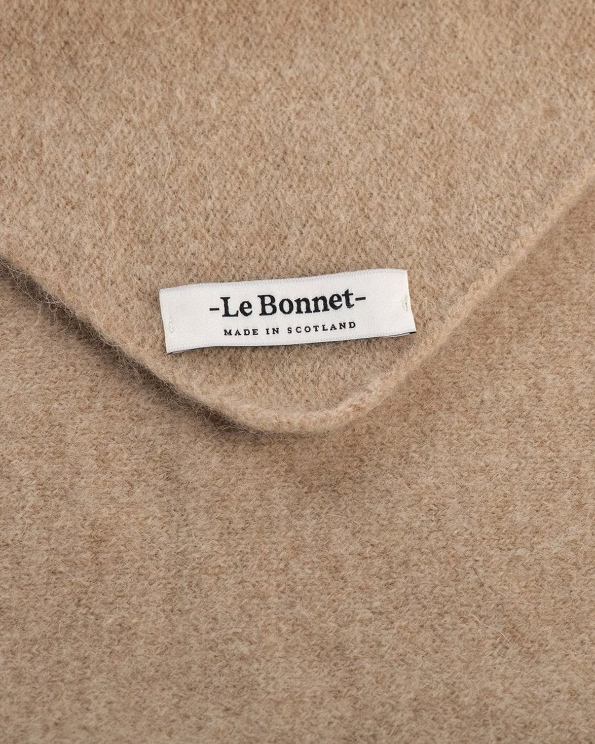 Lambswool/Caregora Bandana Scarf Sand