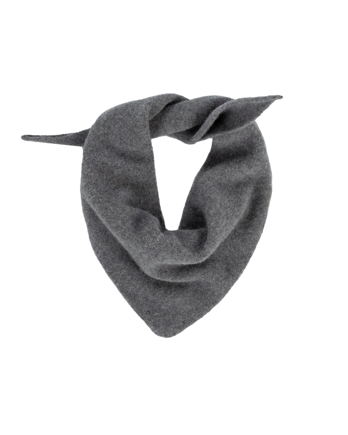 Lambswool/Caregora Bandana Scarf Slate Grey