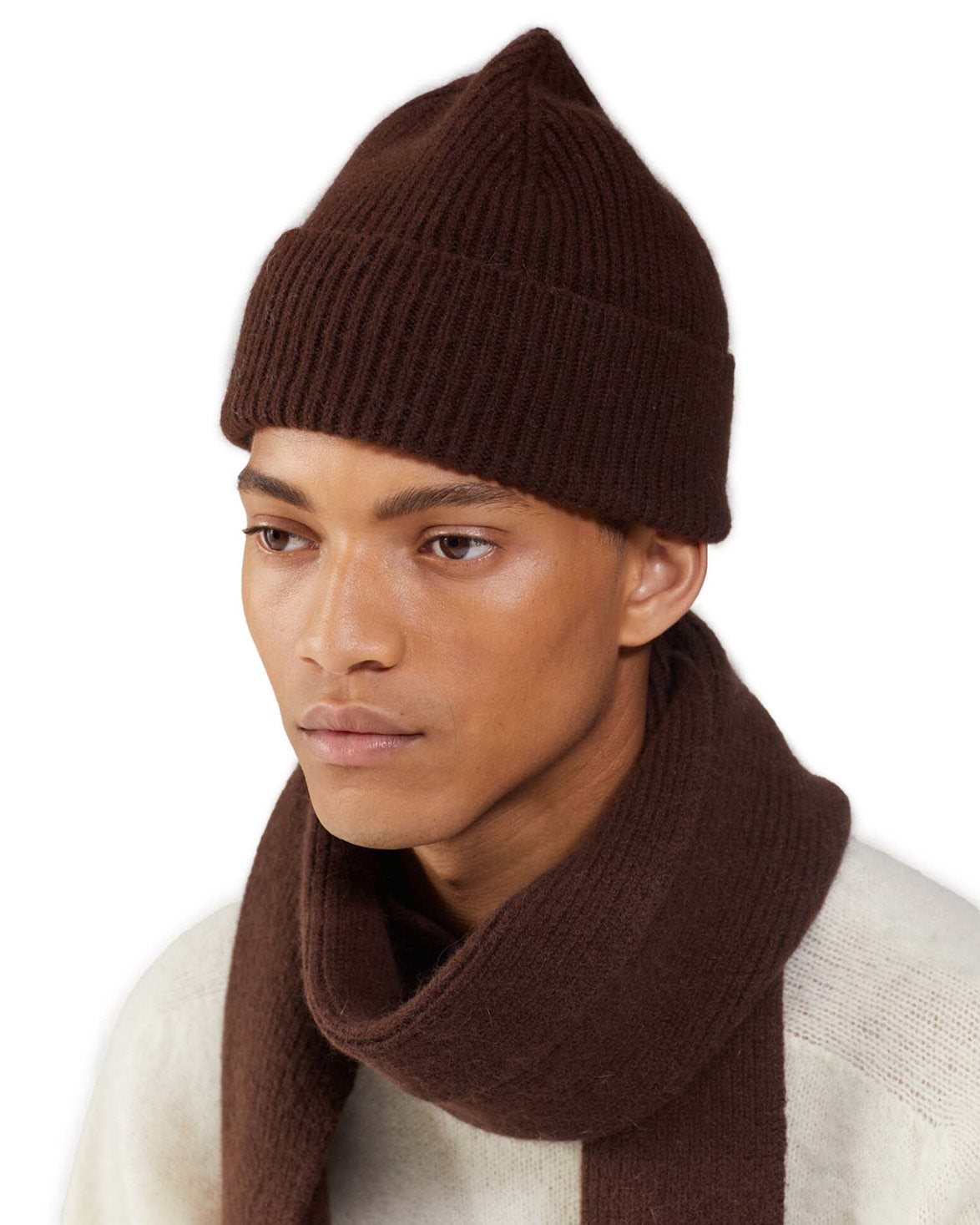 Lambswool/Caregora Beanie Gingerbread