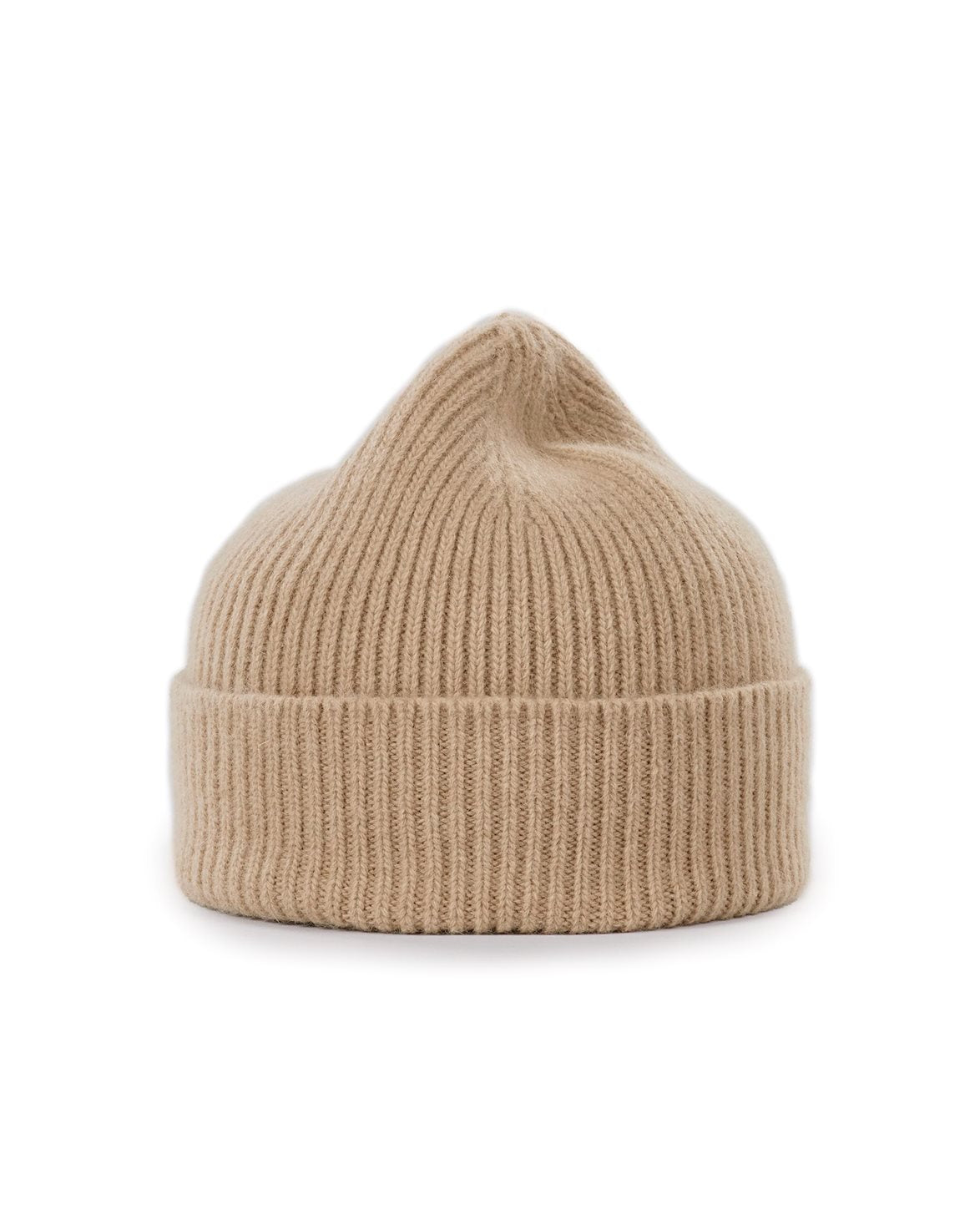 Lambswool/Caregora Beanie Sand