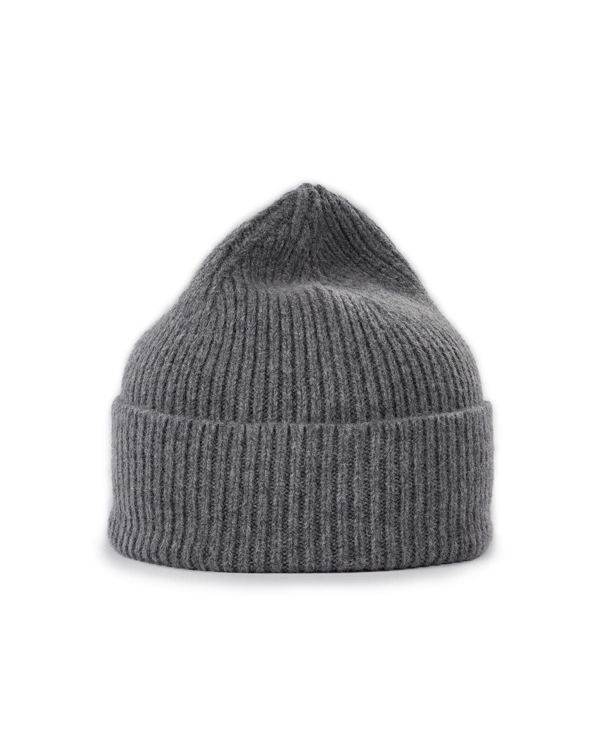 Lambswool/Caregora Beanie Slate Grey