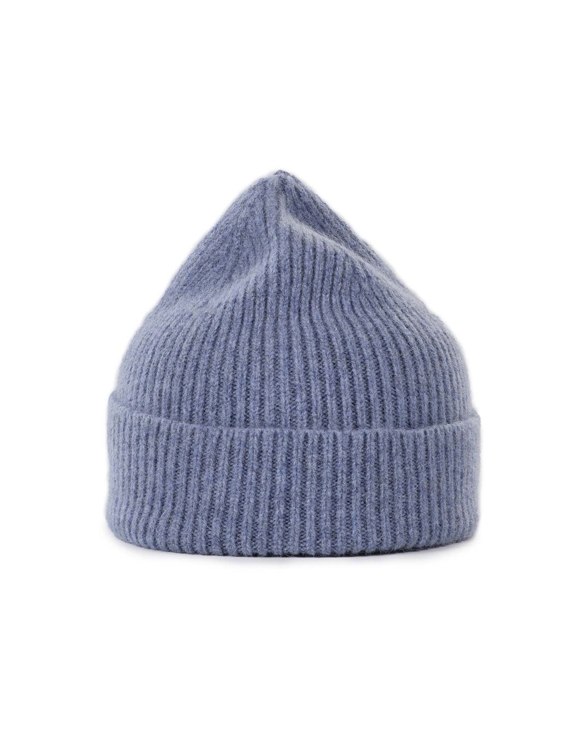 Lambswool/Caregora Beanie Washed Denim