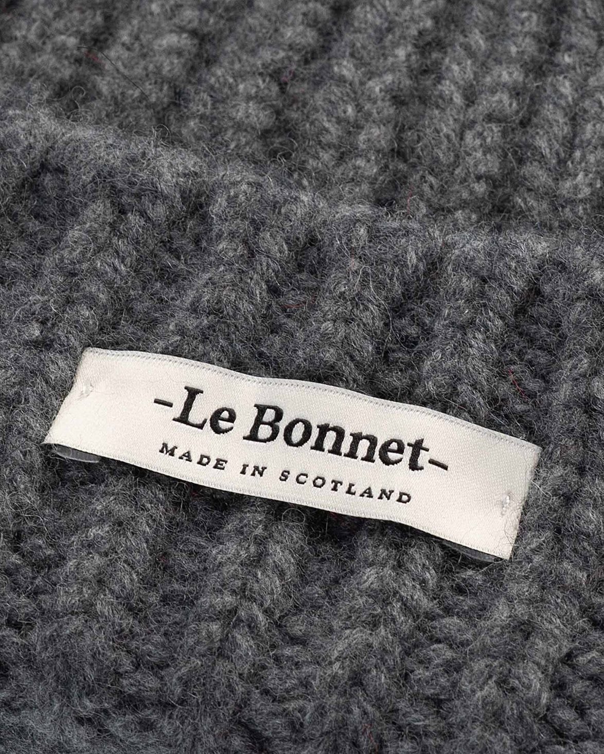 Lambswool/Caregora Logo Beanie Slate Grey