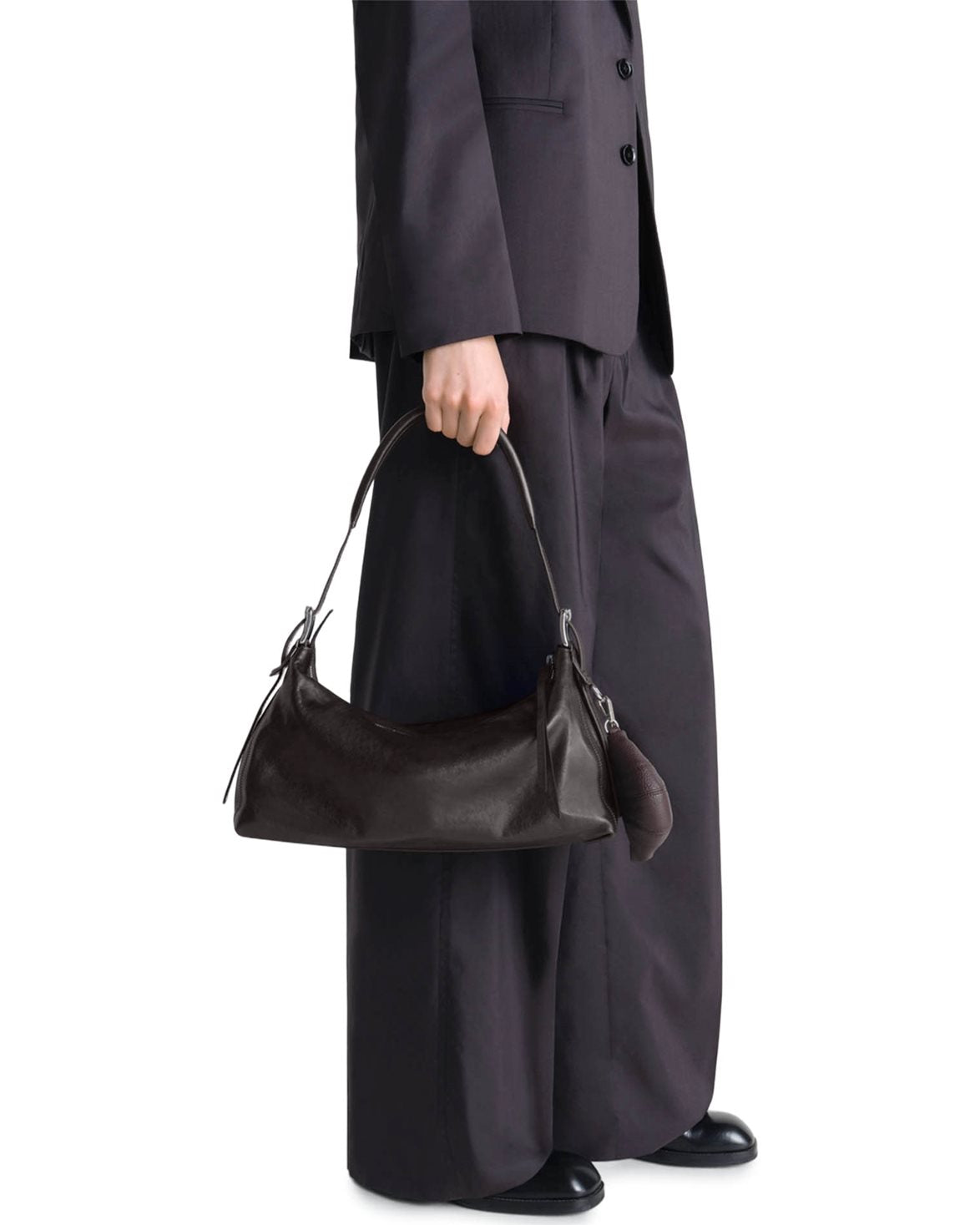 Belted Baguette Bag Dark Chocolate