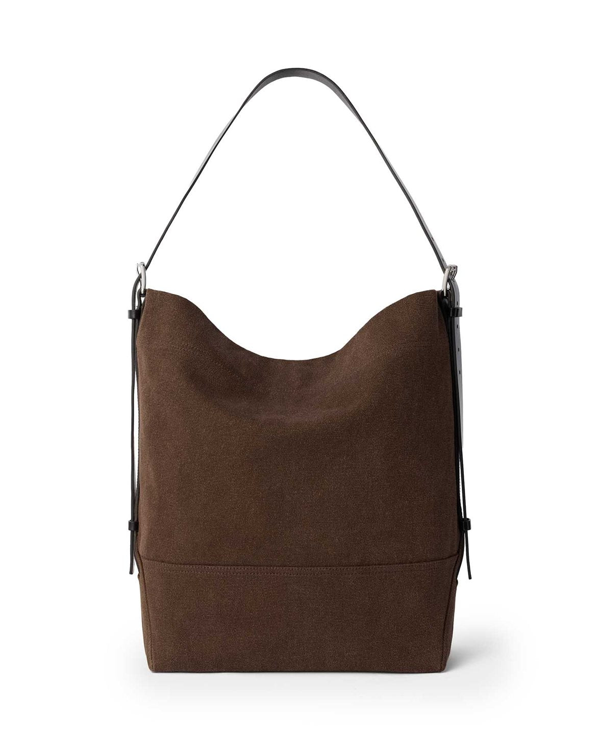 Belted Tote Bag Dark Chocolate