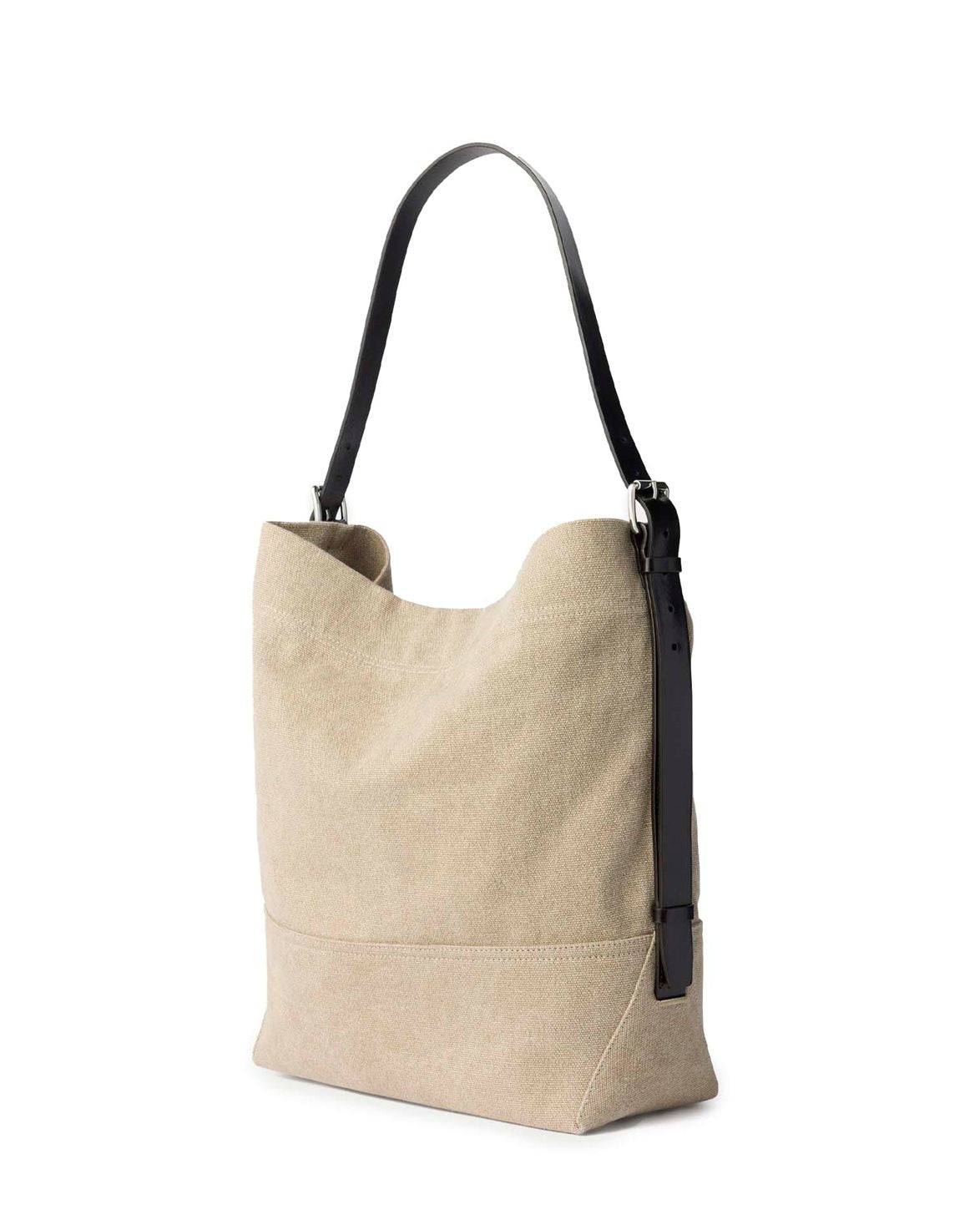 Belted Tote Bag Dark Linen