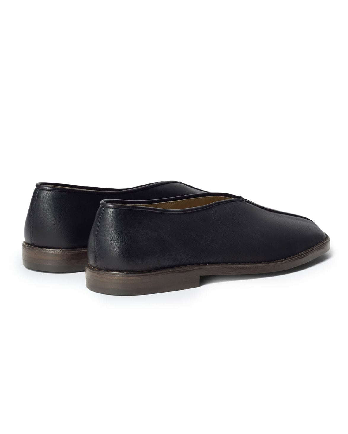 Flat Piped Slippers M Black/Dark Chocolate