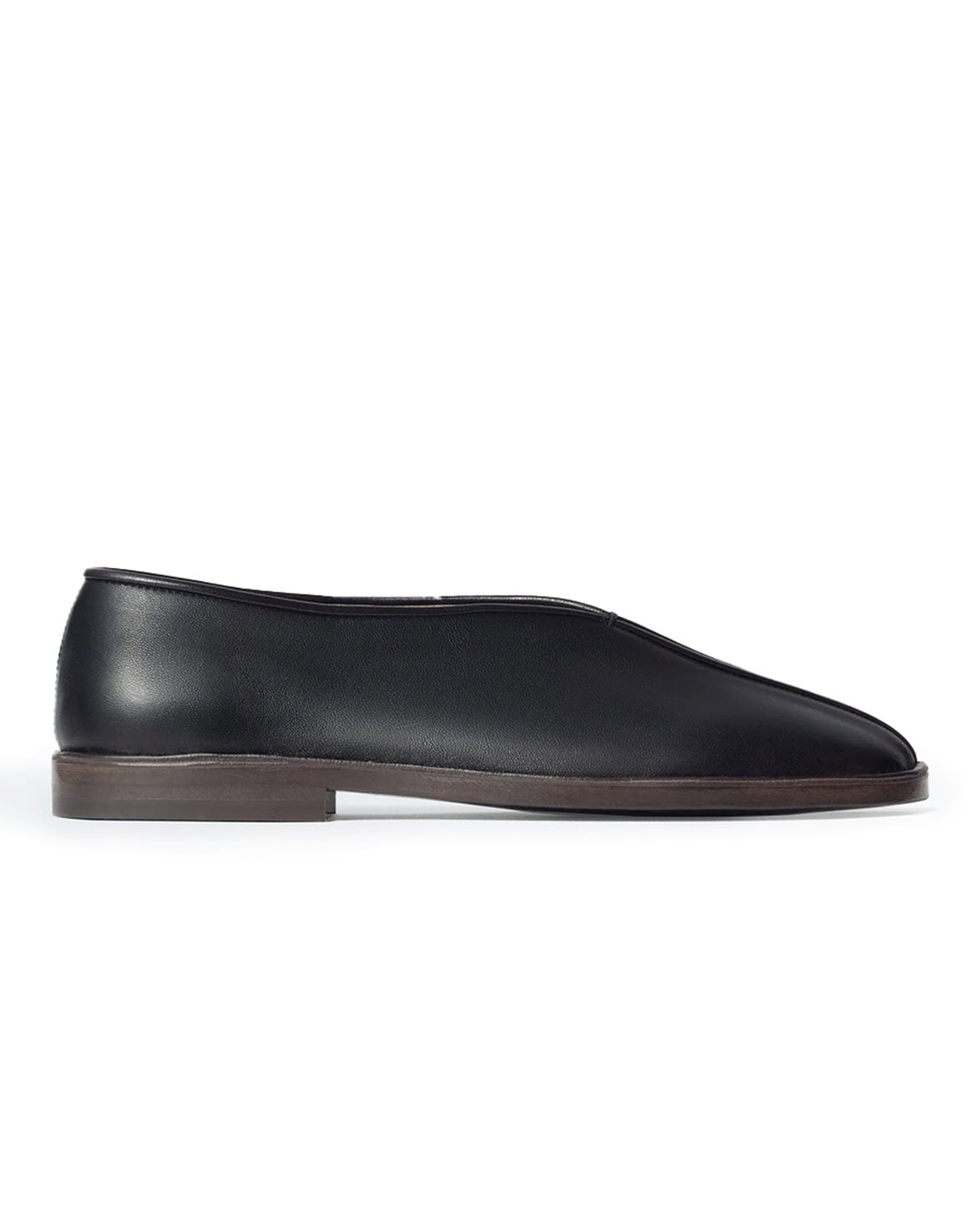 Flat Piped Slippers W Black/Dark Chocolate