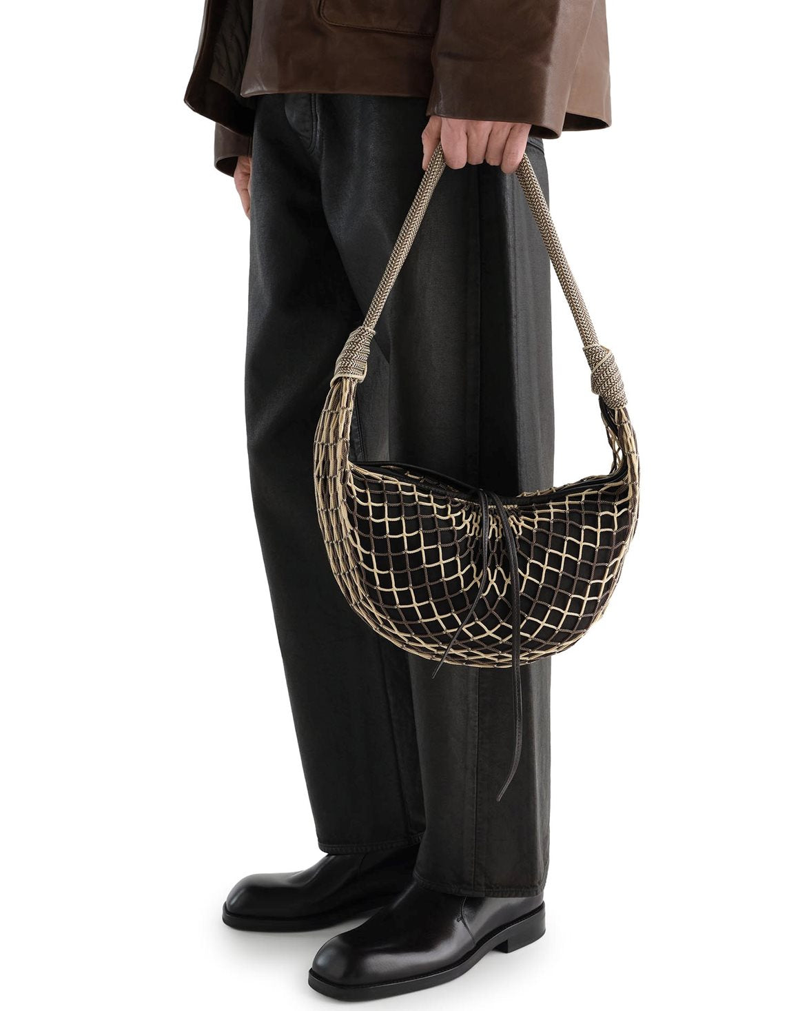 Fortune Croissant Filt Bag Light Beige/Marron Glace