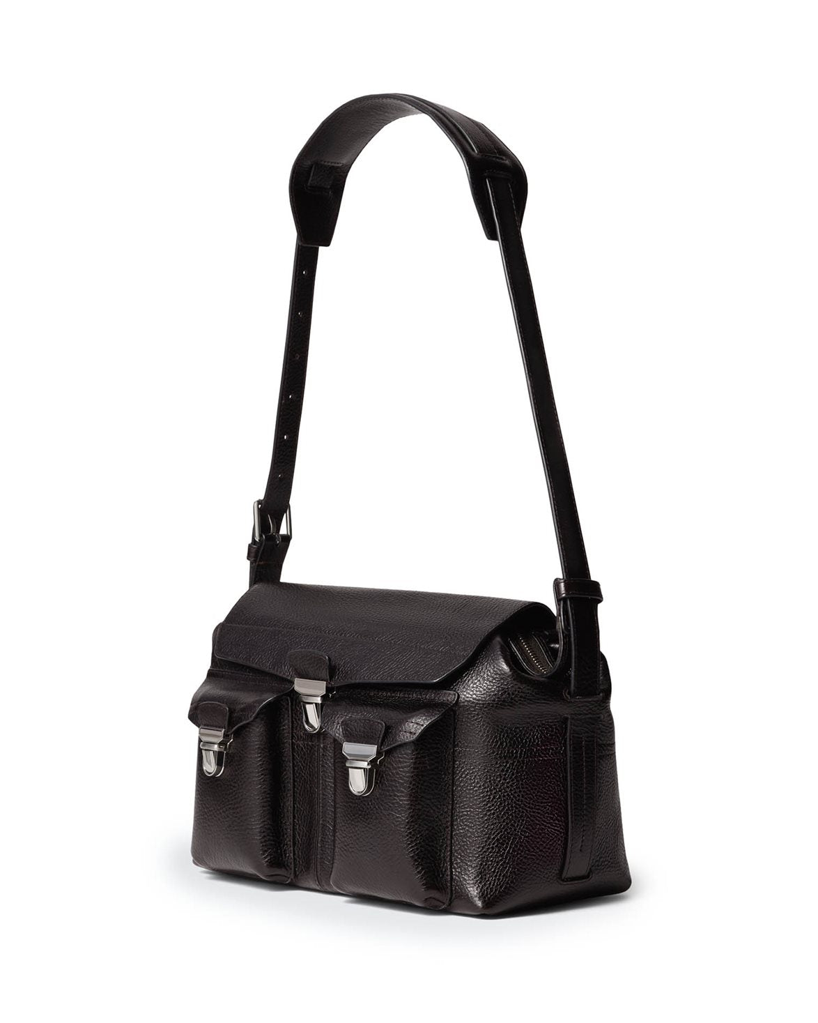 Medium Gear Bag Glossy Vegetable Leather Espresso