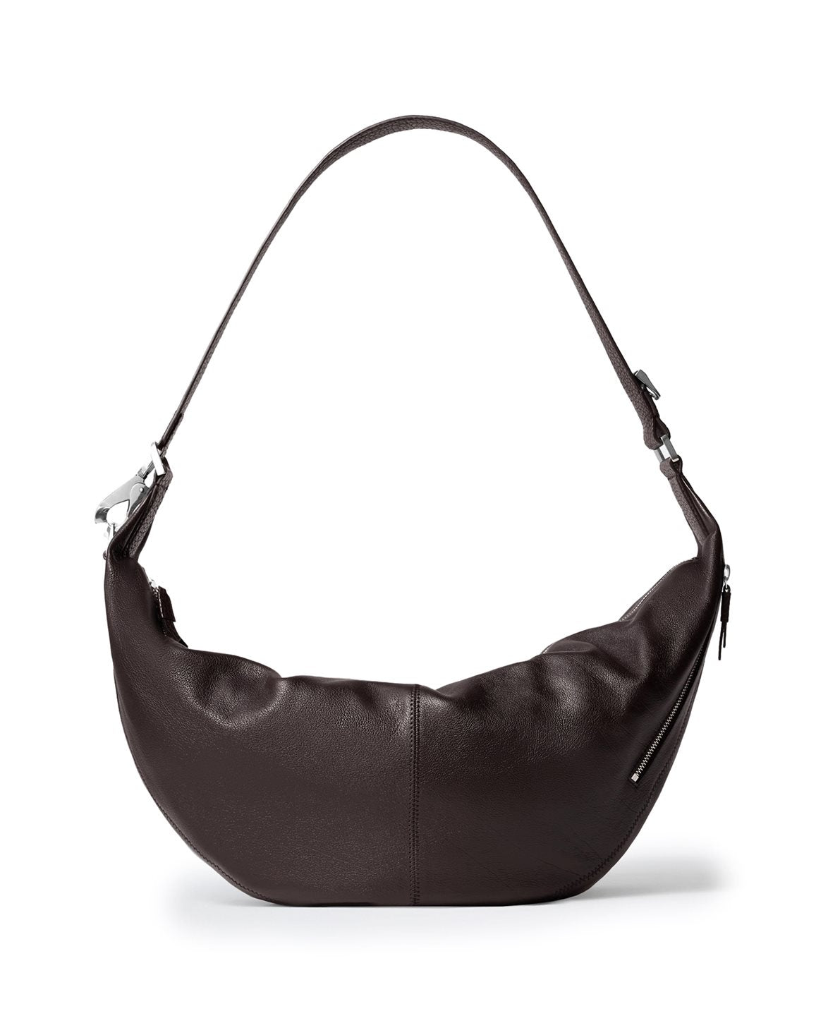 Quiver Clip Bag Grained Buffalo Leather Dark Chocolate