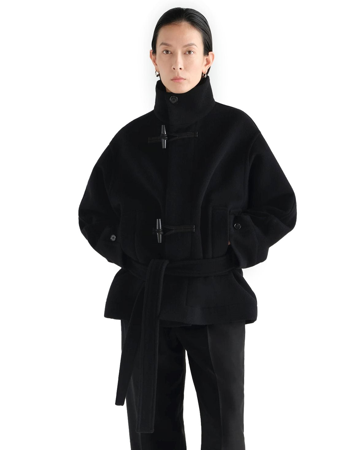 Short Duffle Coat Black