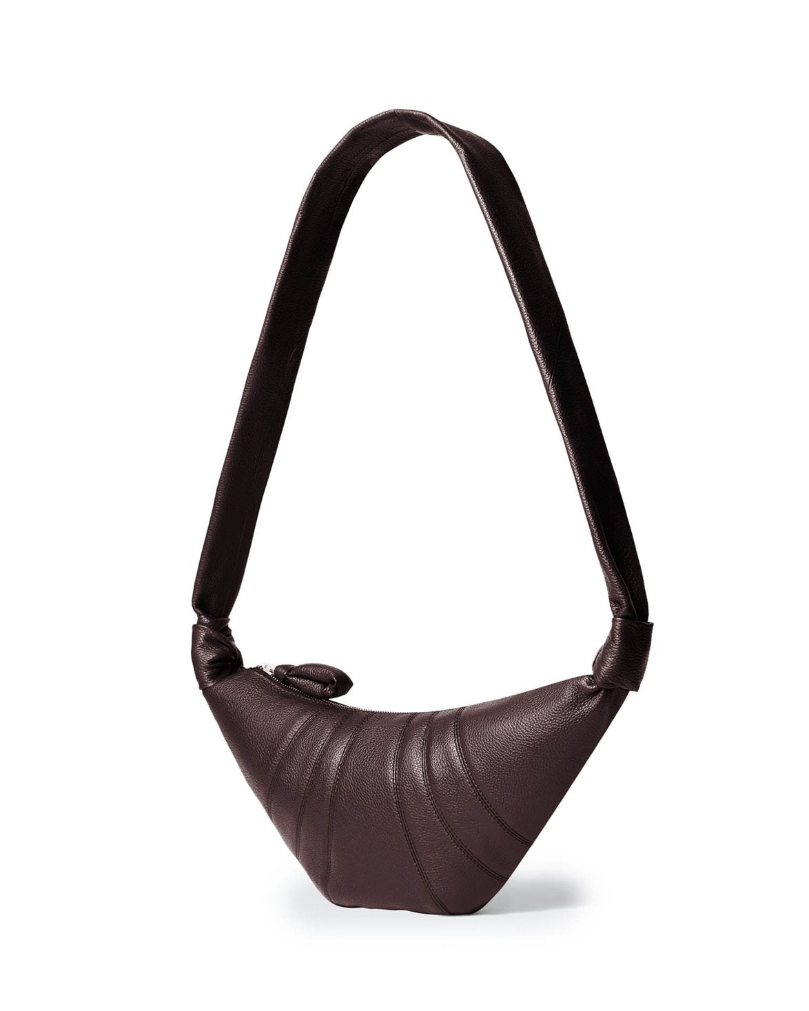 Small Croissant Bag Grained Leather Tiramisu