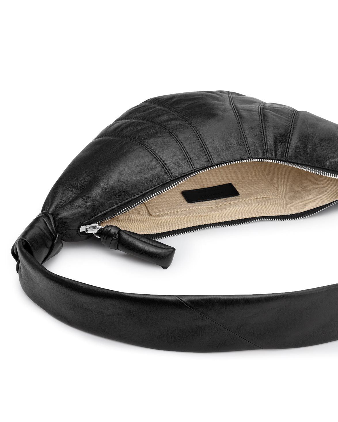 Small Croissant Bag Nappa Leather Black
