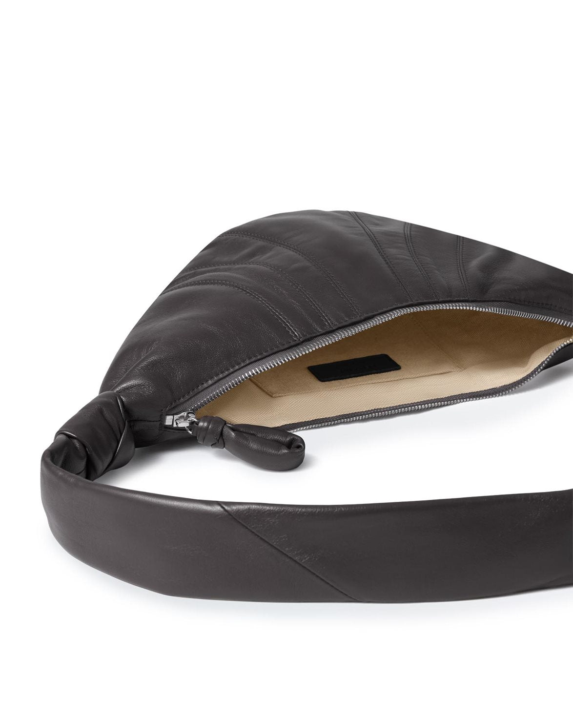 Small Croissant Bag Nappa Leather Dark Chocolate