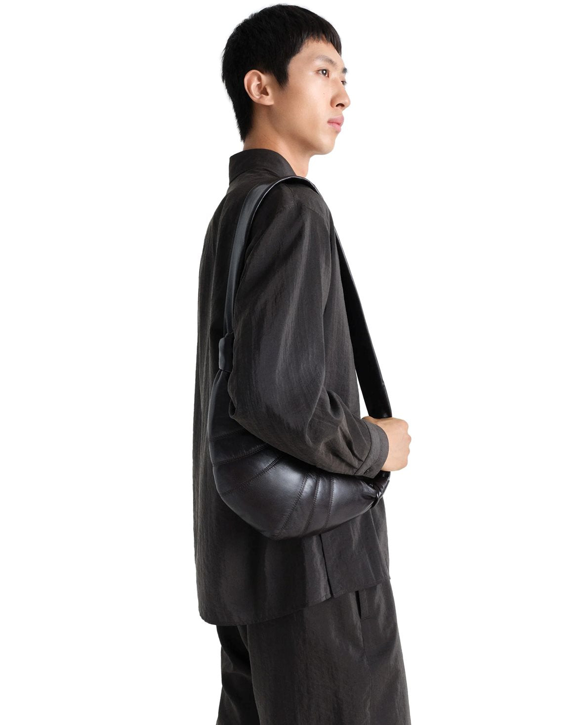 Small Croissant Bag Nappa Leather Dark Chocolate