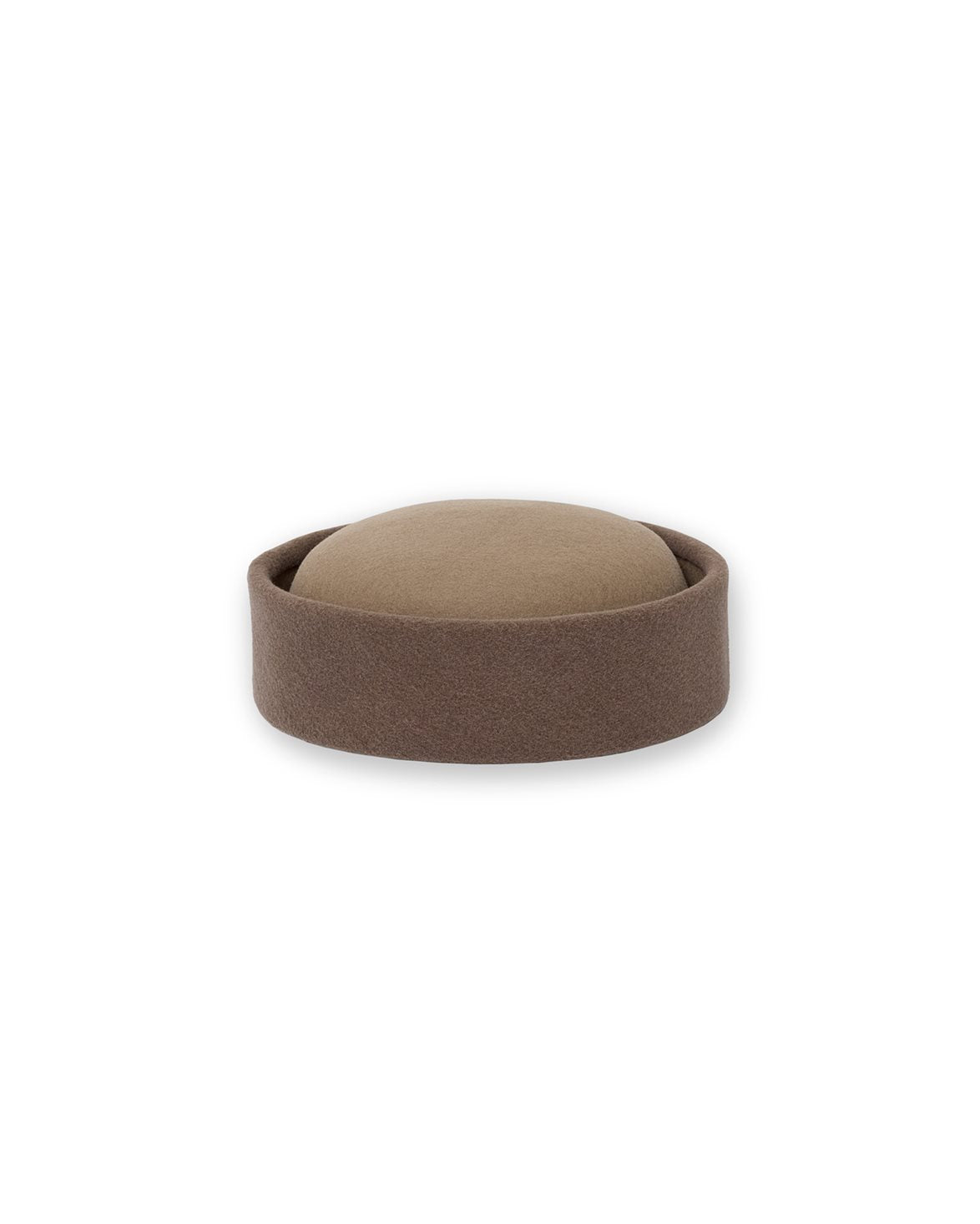 Jackie Pillbox Hat Taupe