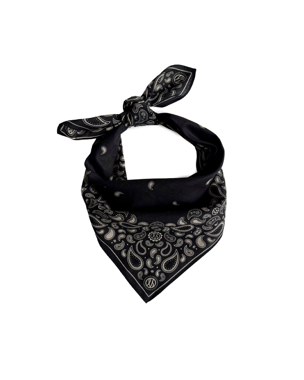 Paisley Cotton Scarf Black