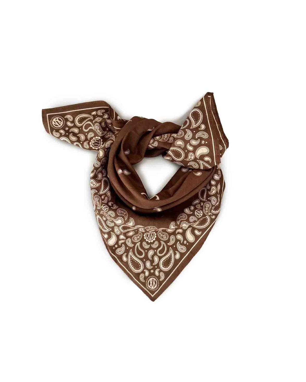Paisley Cotton Scarf Brown
