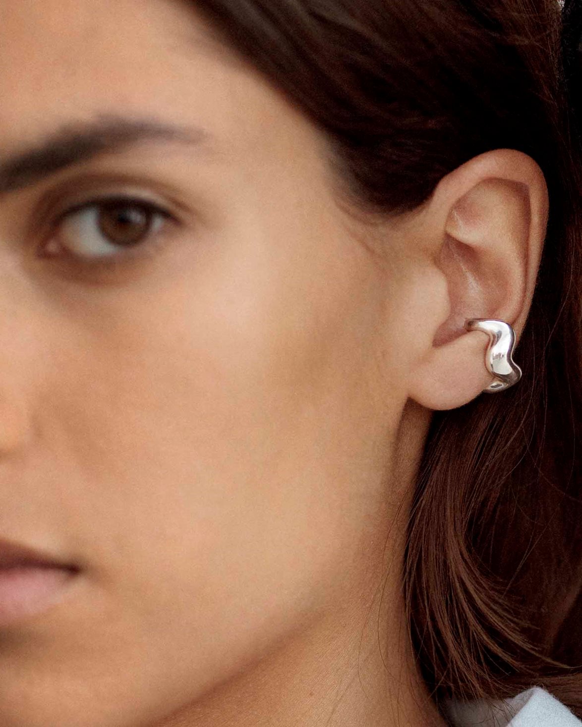 Aurea´ Polished Ear Cuff Silver