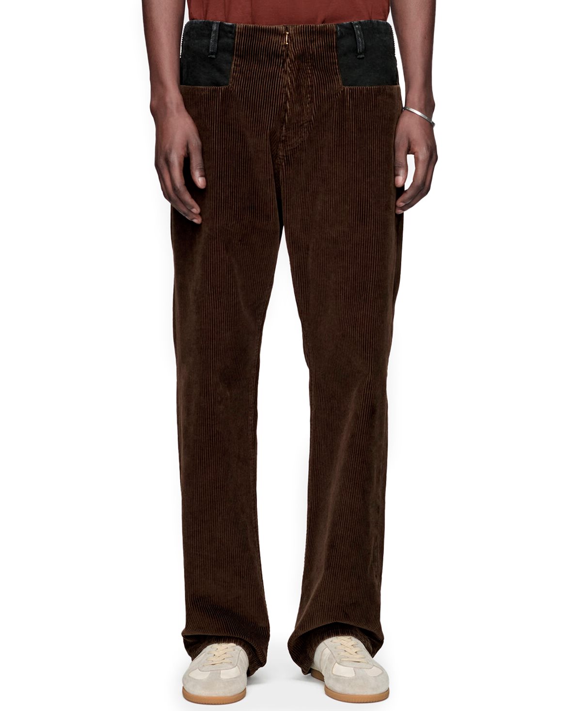 Re-Worked Waistless Trousers Dark Brown