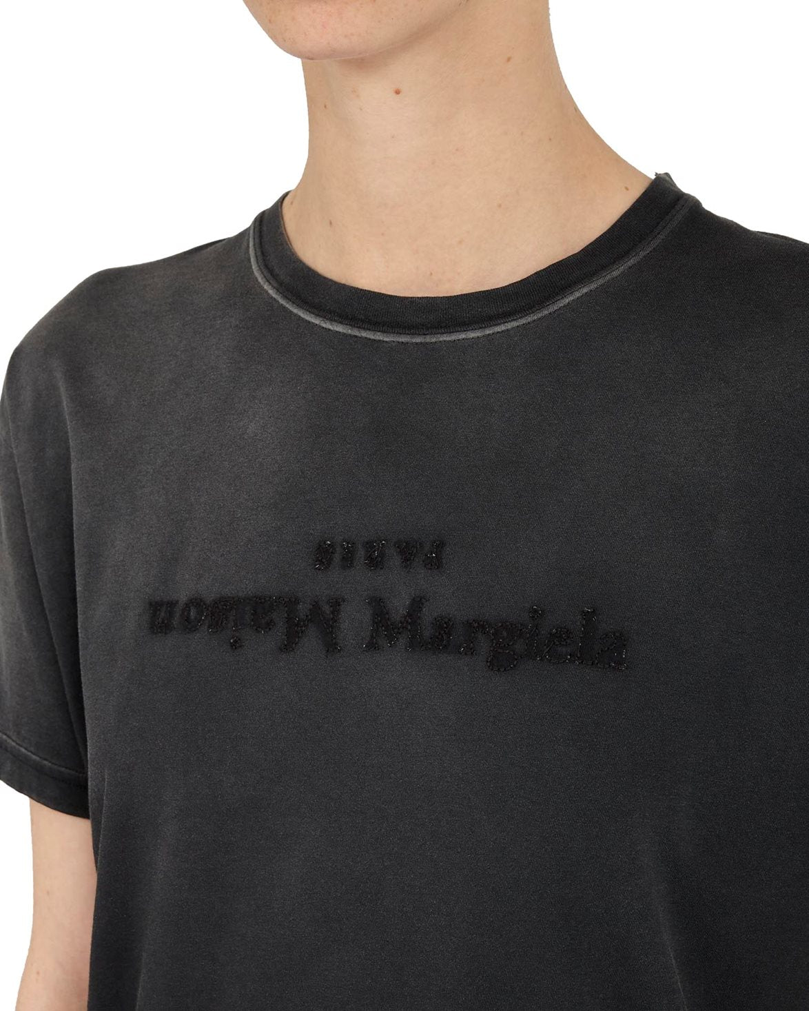Reverse Logo T-Shirt Washed Black