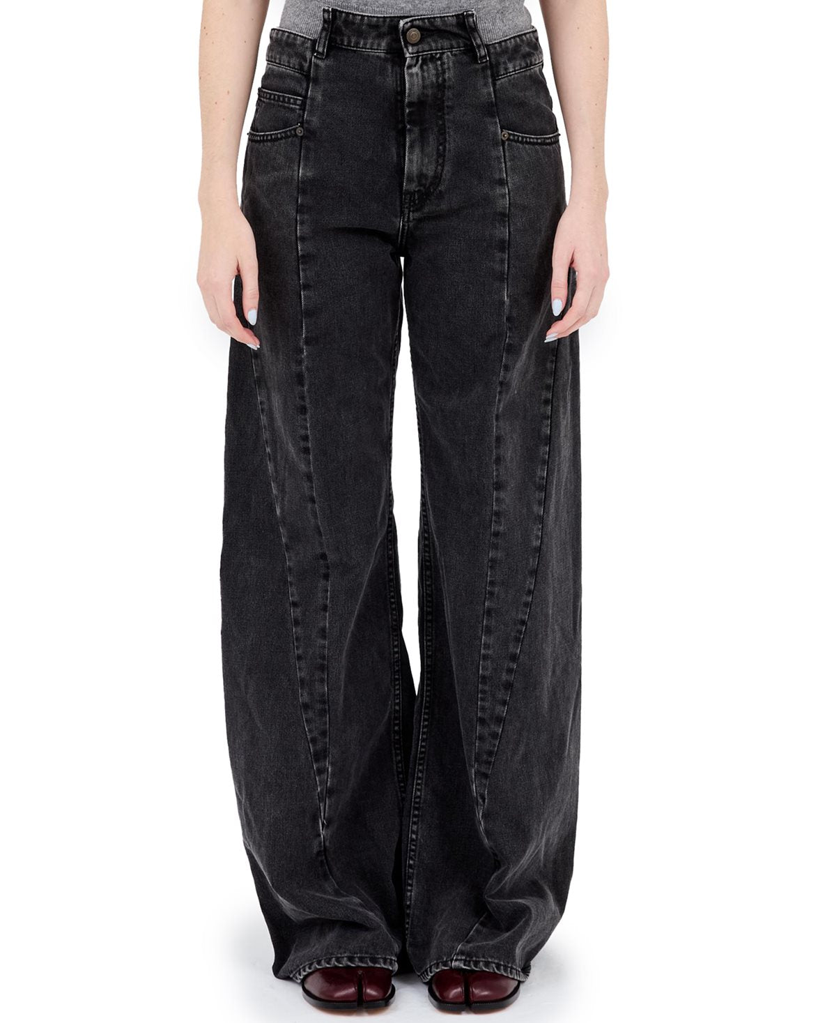 Reworked Denim Jeans Medium Black Stone
