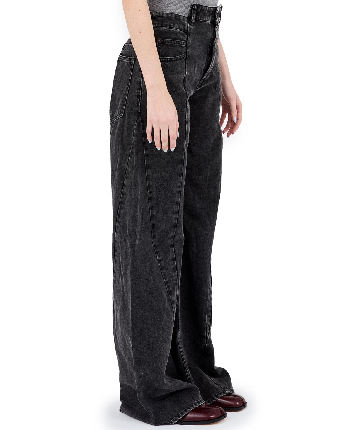 Reworked Denim Jeans Medium Black Stone
