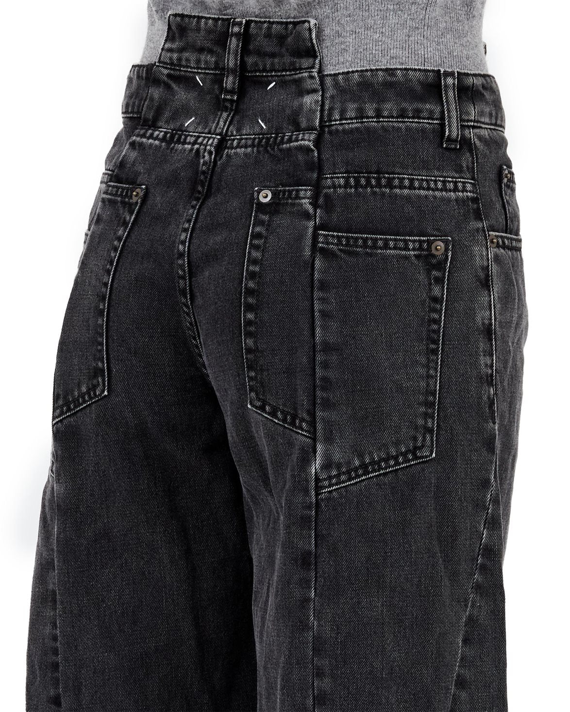 Reworked Denim Jeans Medium Black Stone