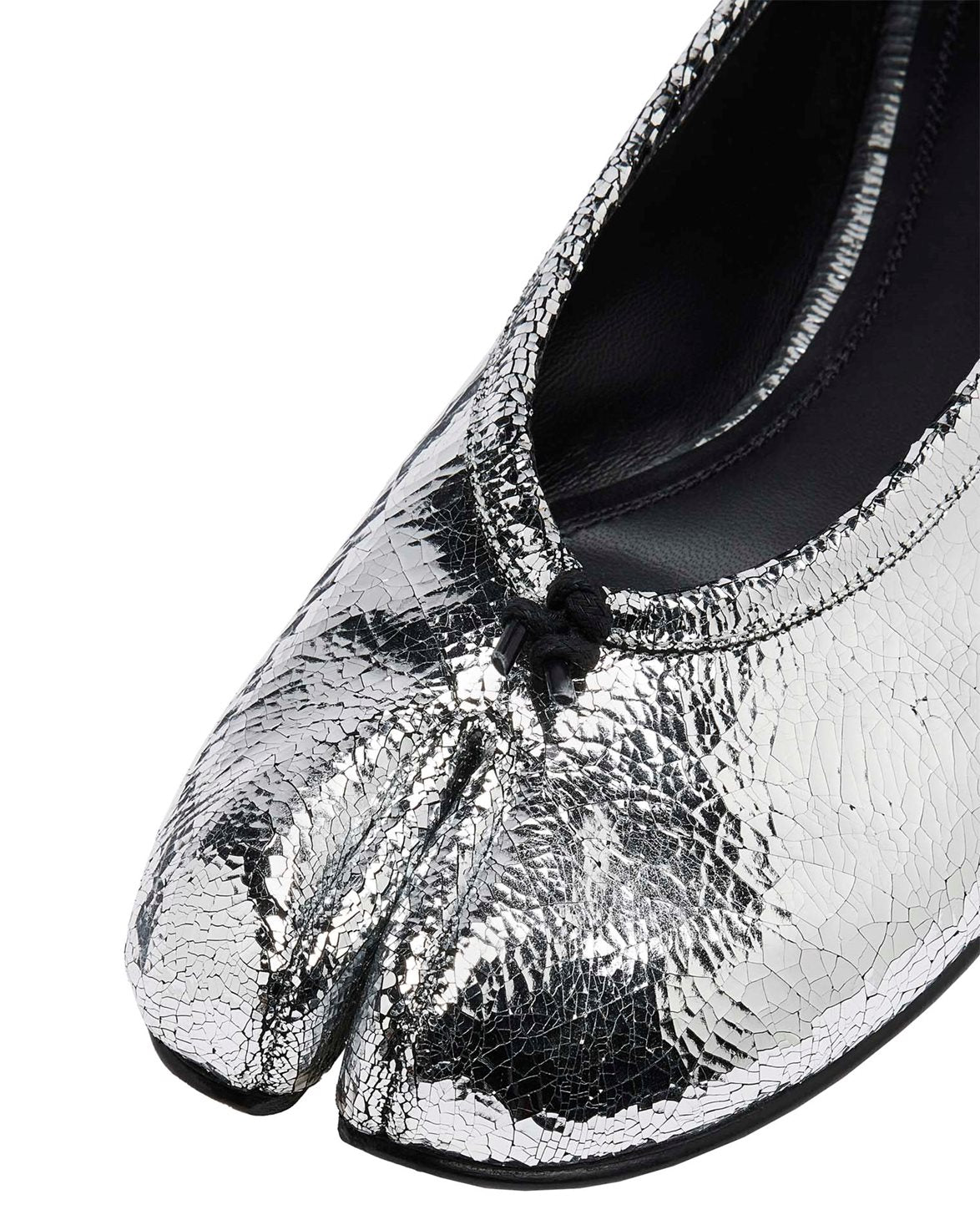 Tabi Ballerina Flats Silver