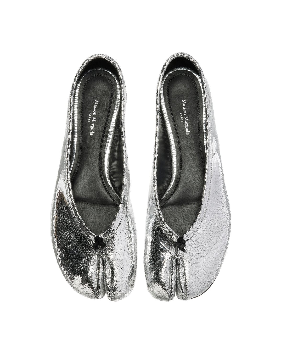 Tabi Ballerina Flats Silver
