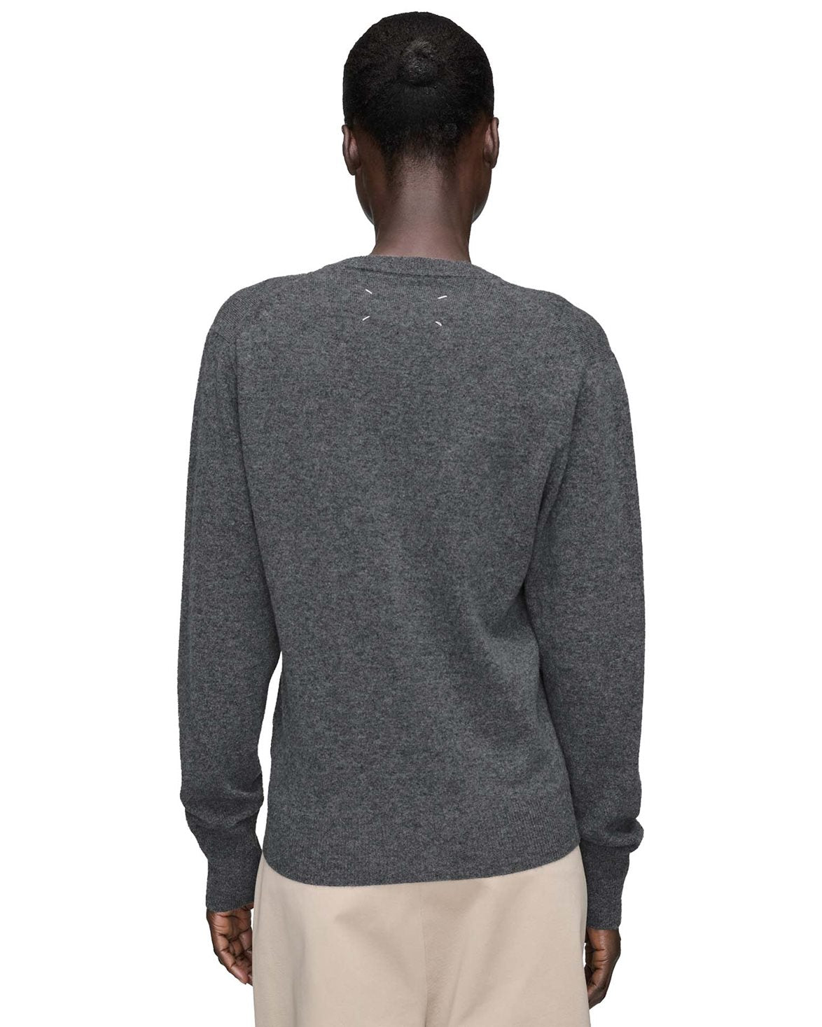 Twisted Lambswool Sweater Medium Grey