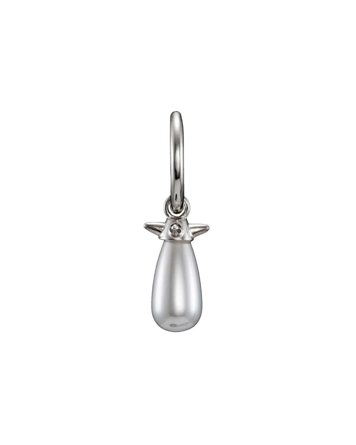 Pearl Tear Earring Silver