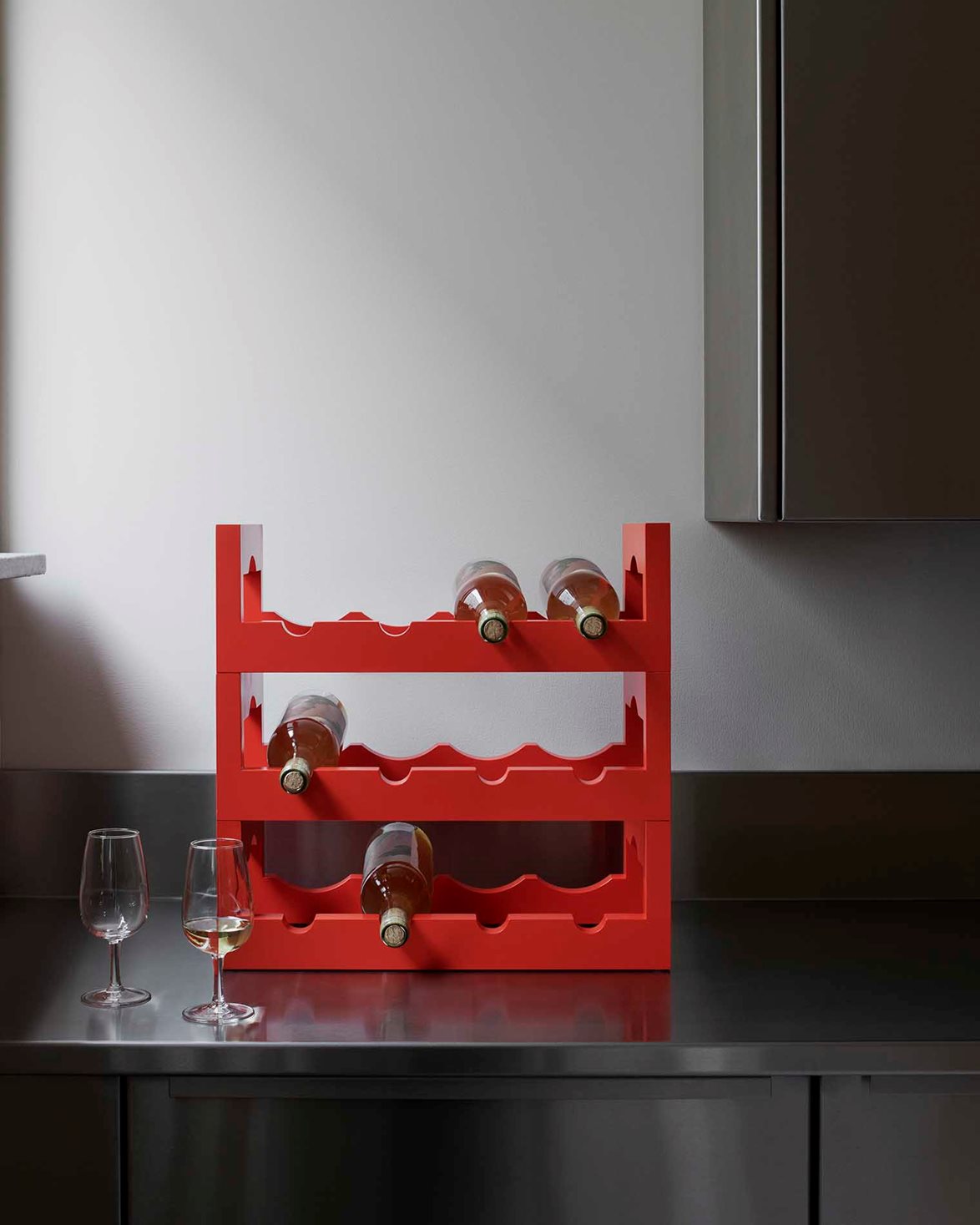 Silo Stackable Wine Rack Warm Red