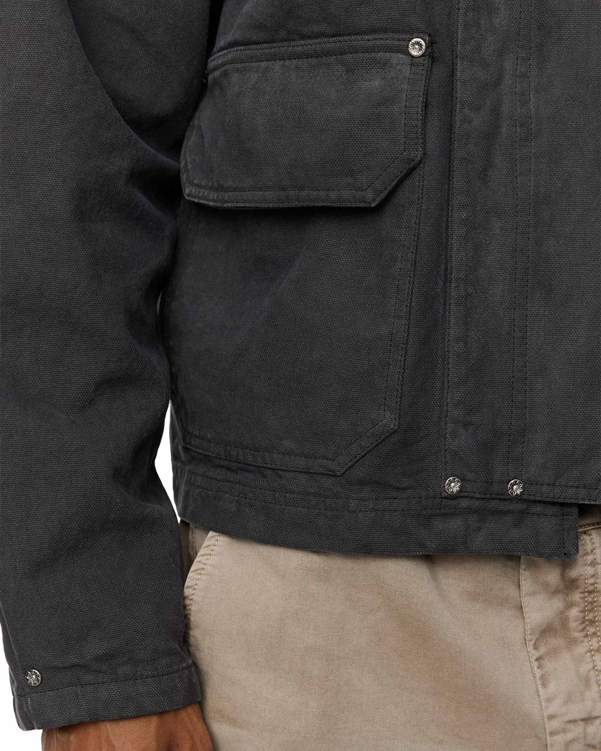 Courier Jacket Washed Grey Canvas