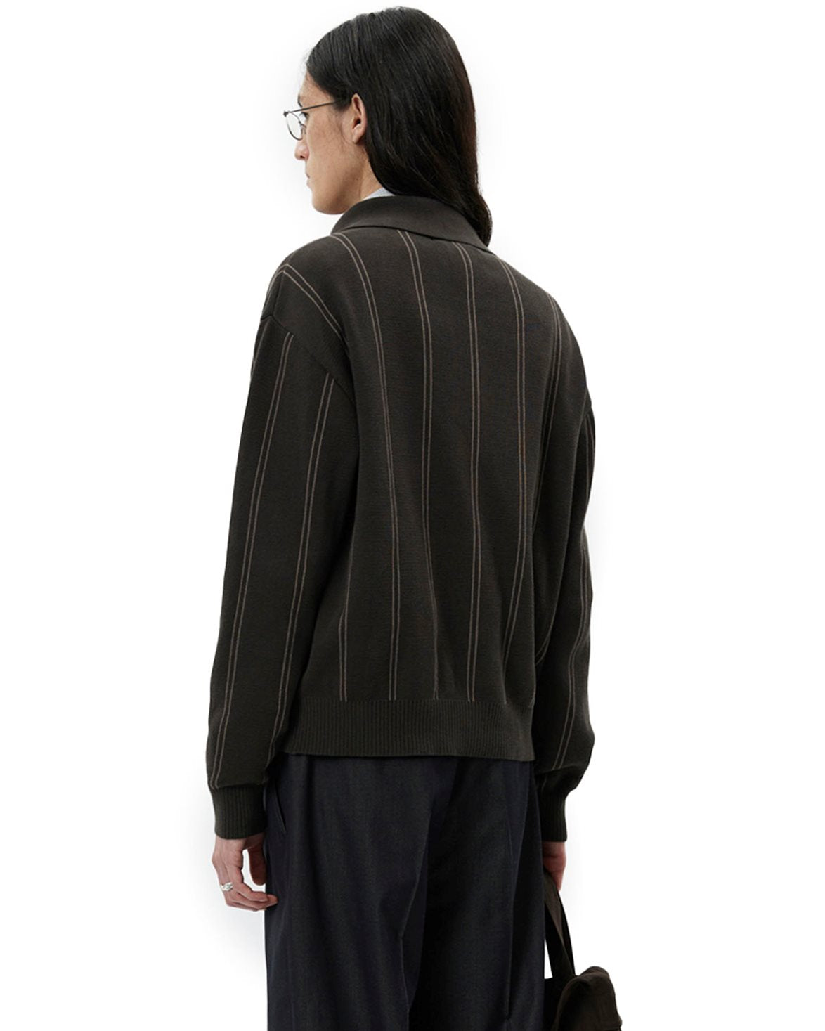 Formal Cardigan Biscuit Stripe