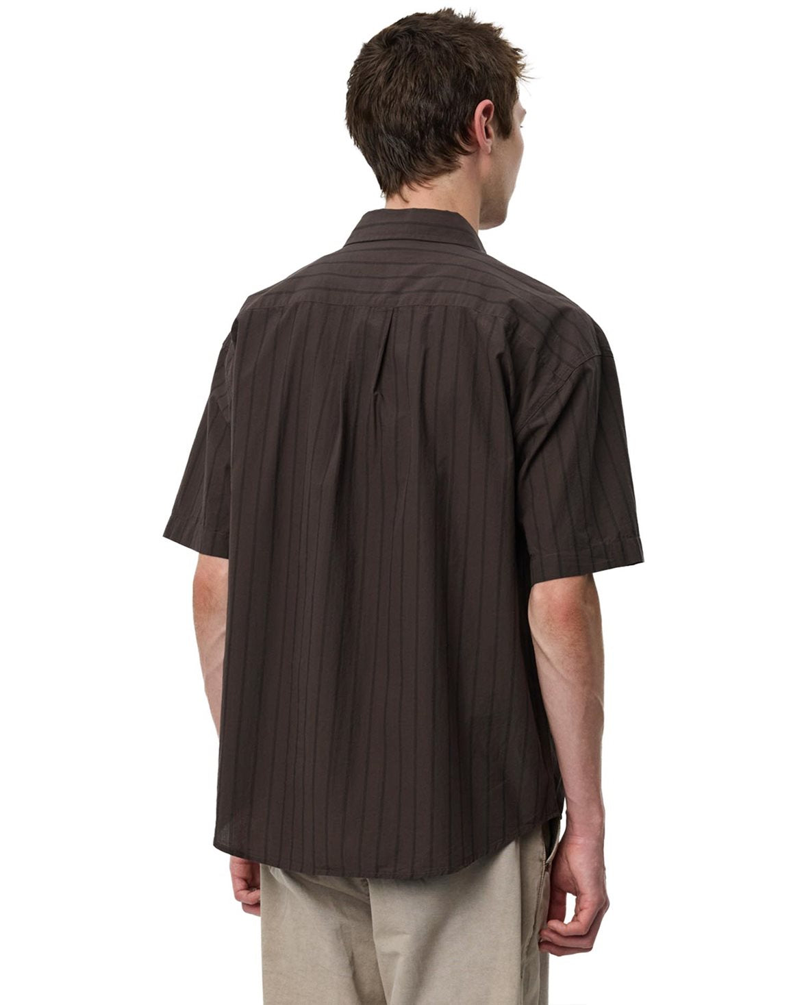 New Input Shirt Dark Brown Triple Stripe