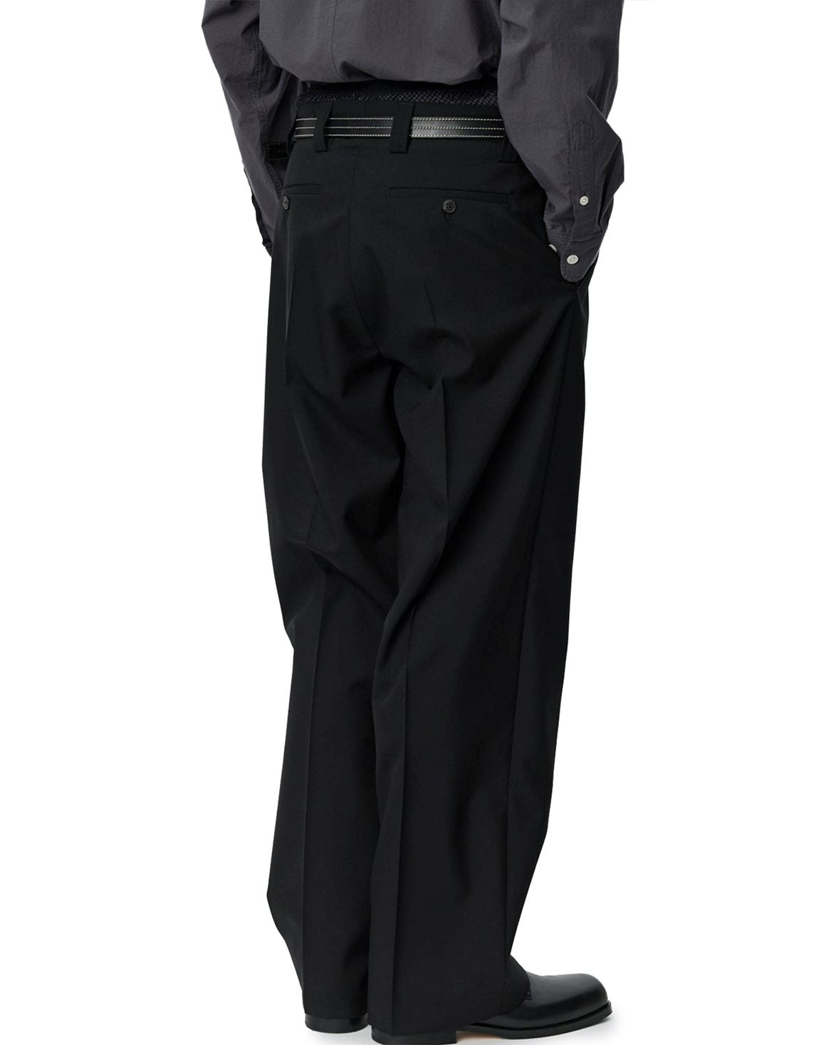 Service Trousers Black Tropical Wool