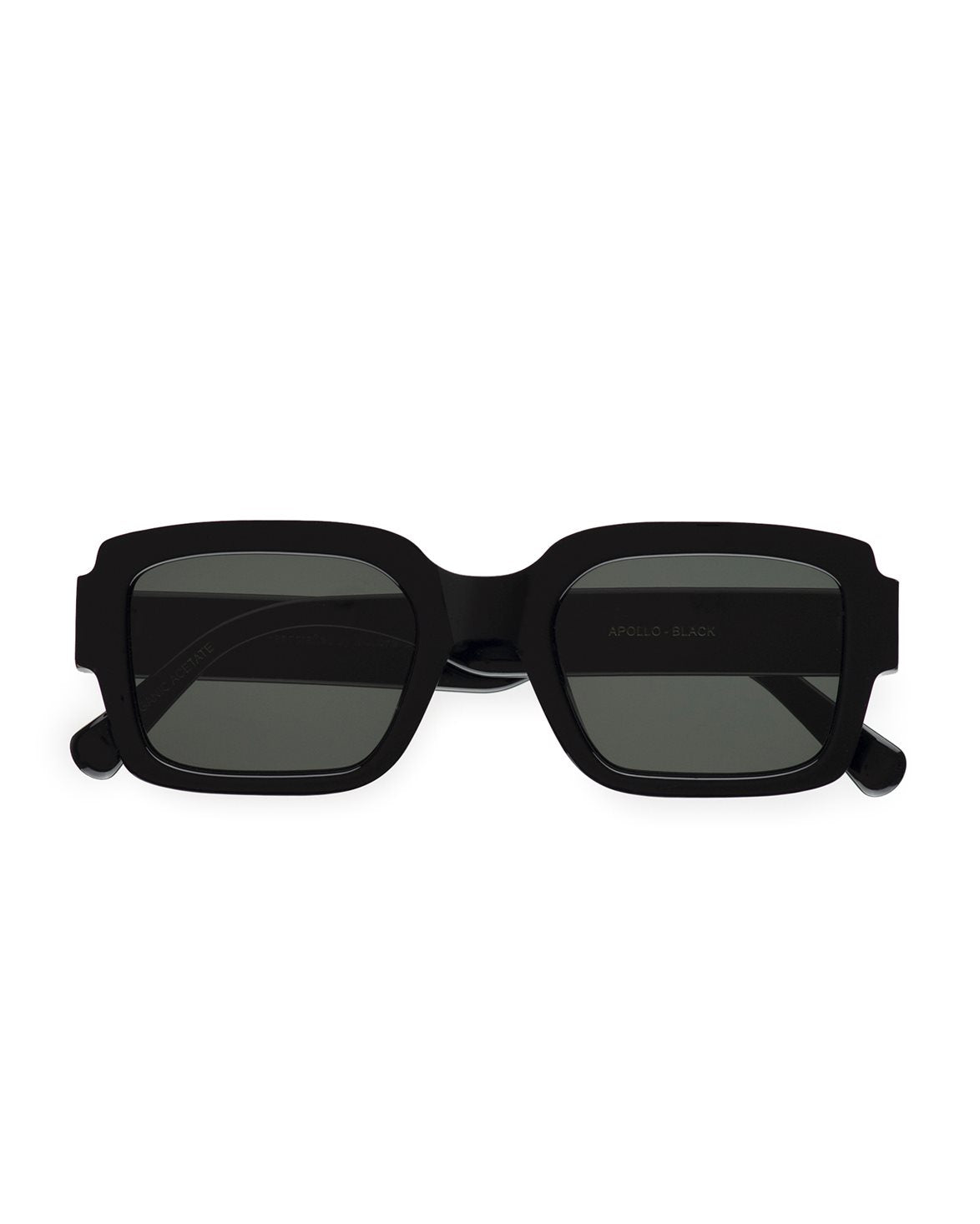 Apollo Black Green Solid Lens