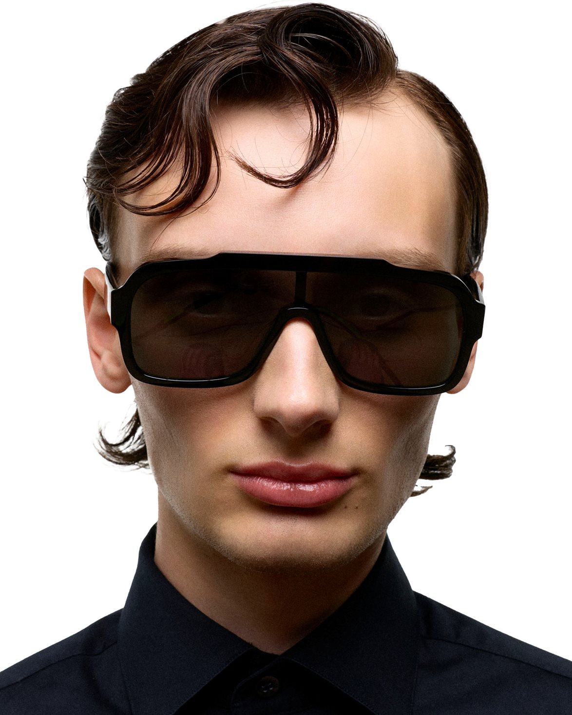 Aspen Black Green Solid Lens
