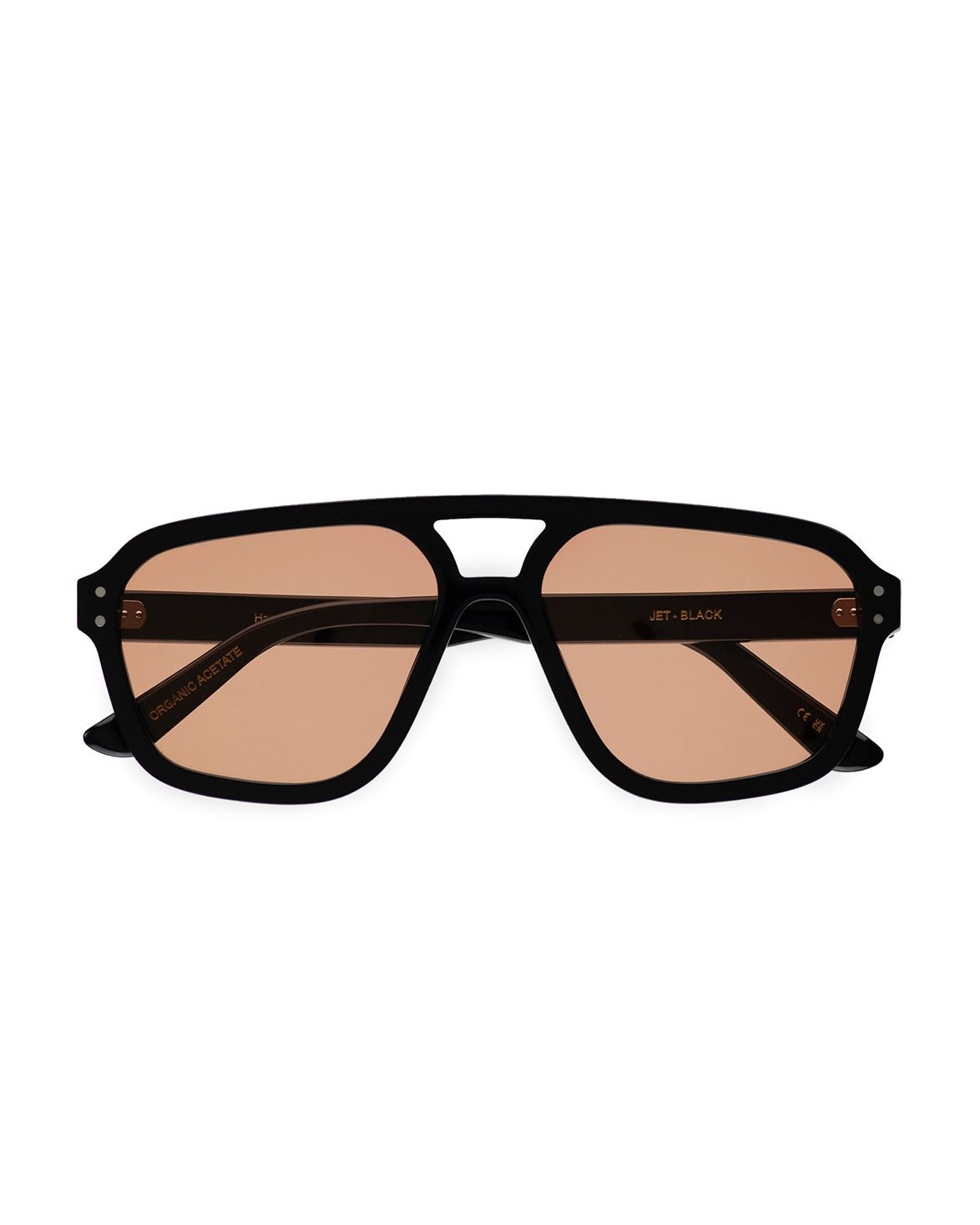 Jet Black Orange Solid Lens