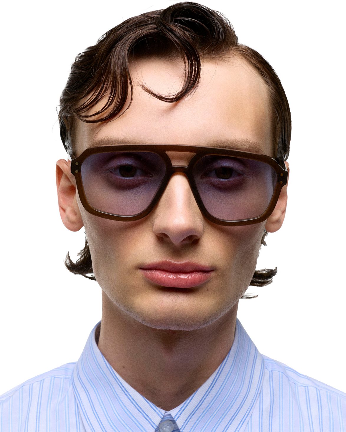 Jet Chocolate Blue Gradient Lens