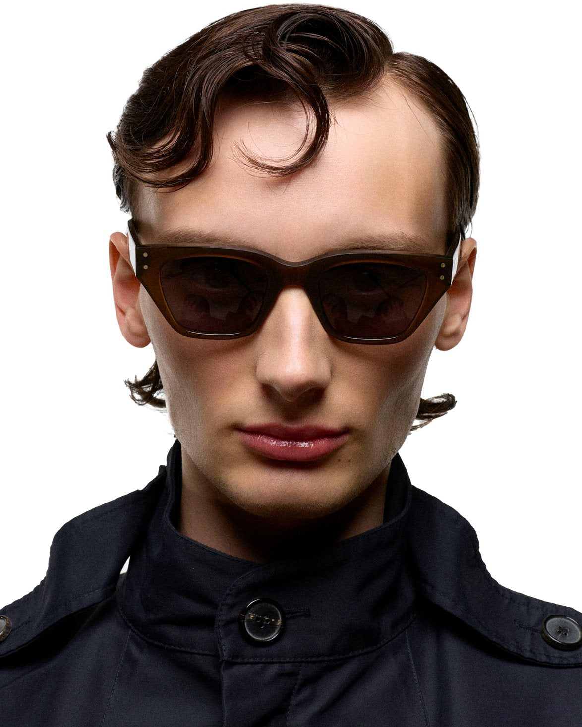 Memphis Chocolate Grey Solid Lens