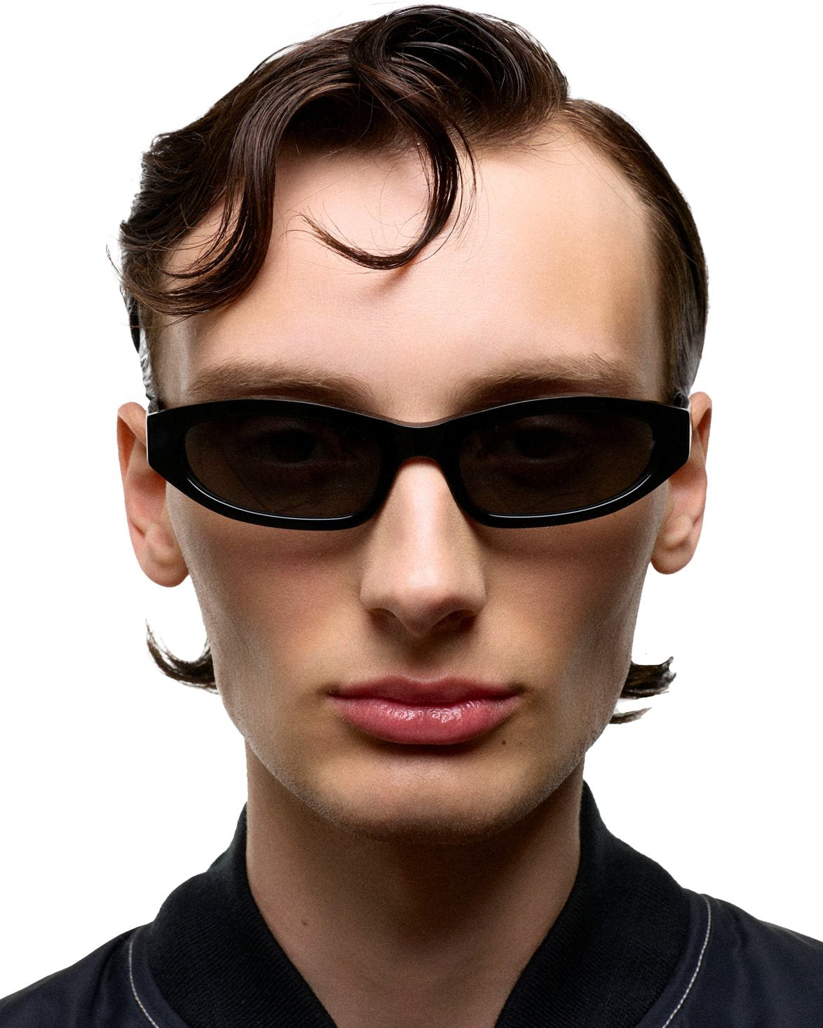 Miles Black Green Solid Lens