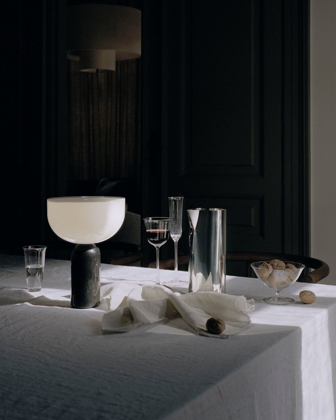 Kizu Portable Table Lamp Black Marble